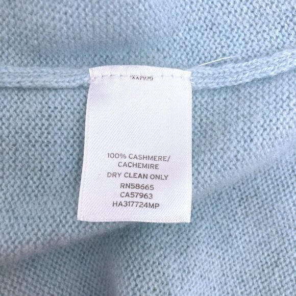 Halogen Cashmere Sweater Petite XS Blue Crew Neck Long Sleeve - Picture 15 of 15